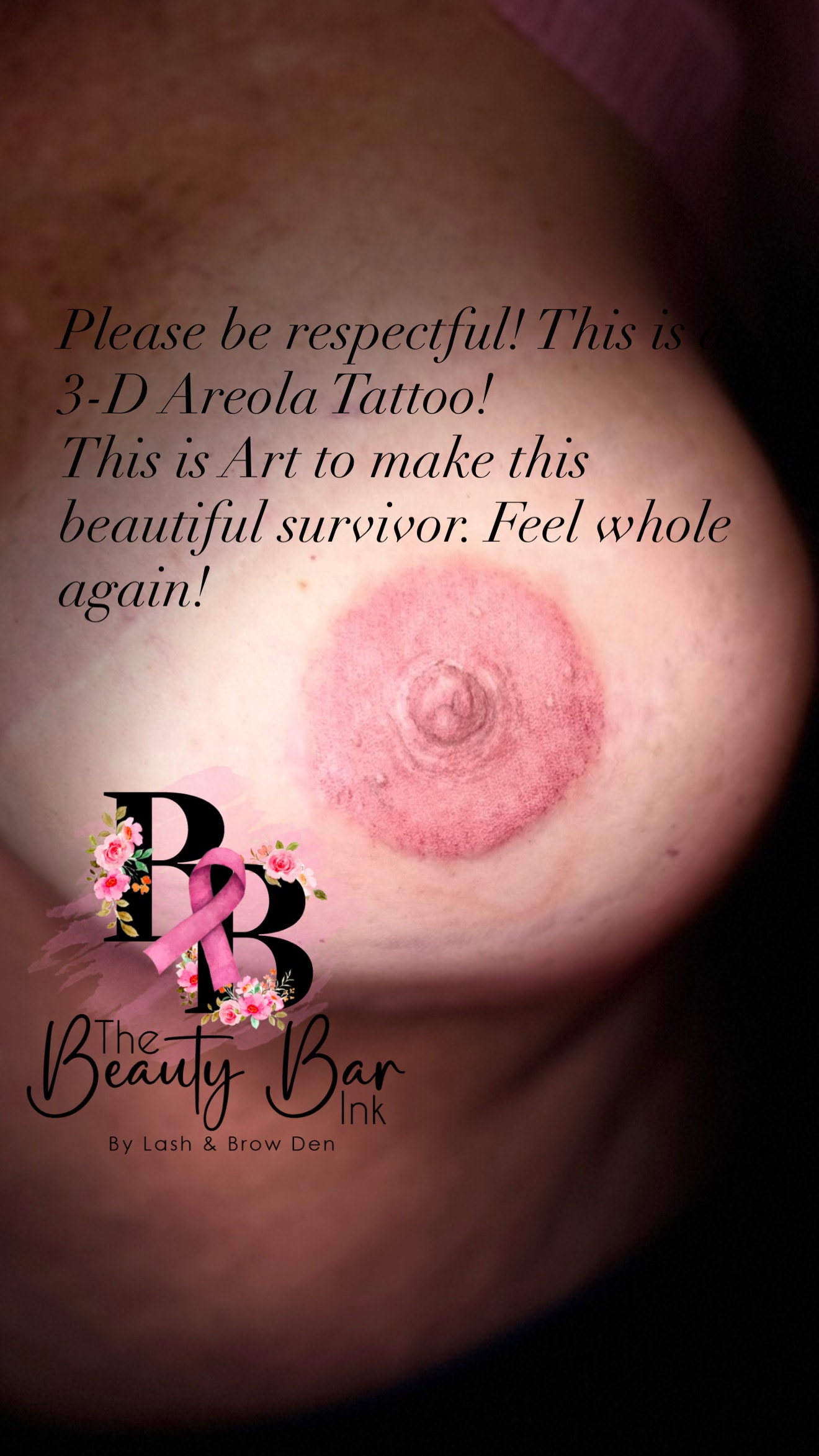 3-D areola tattoo art to make a beautiful survivor feel whole again