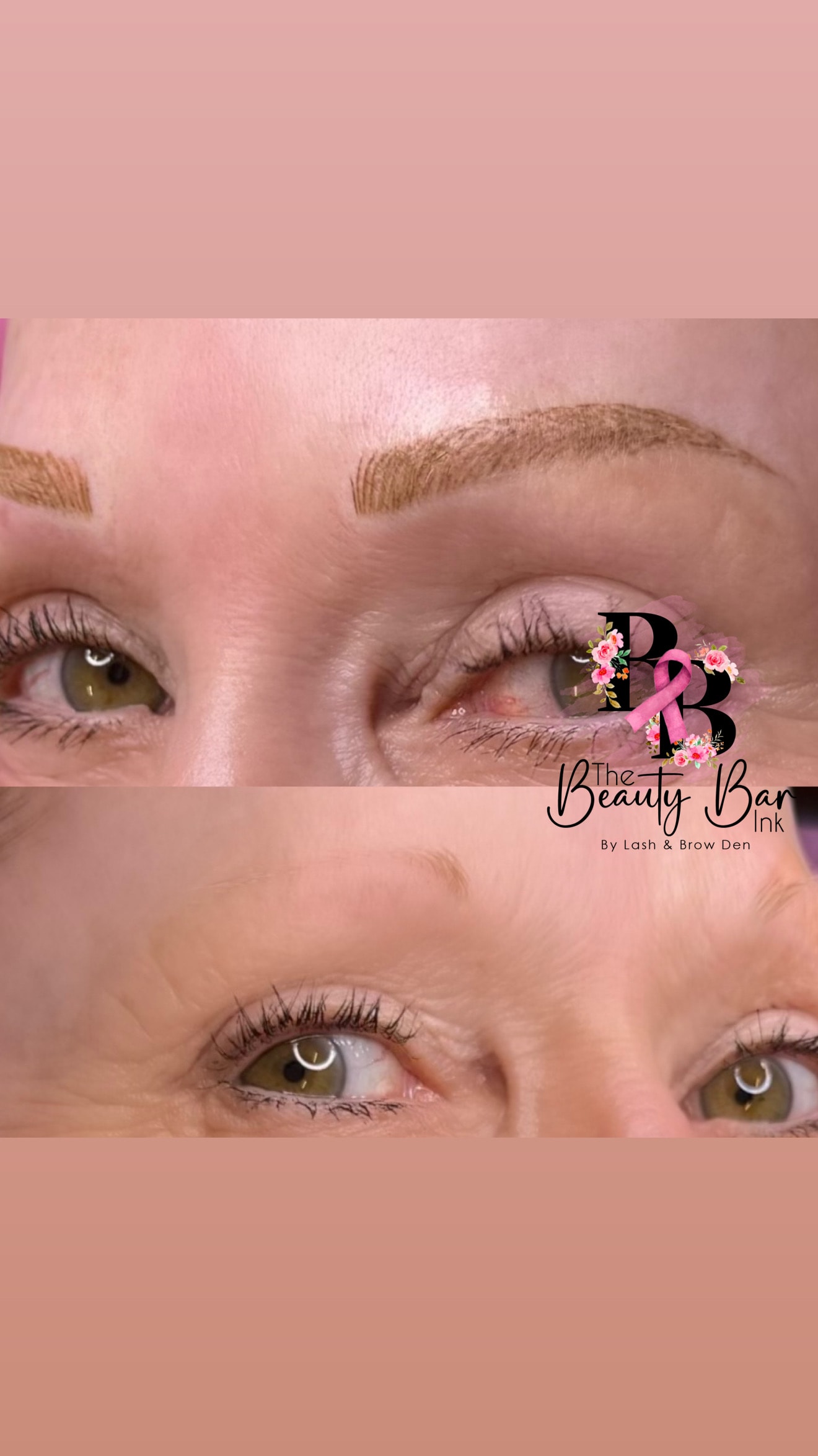Brow before and after collage