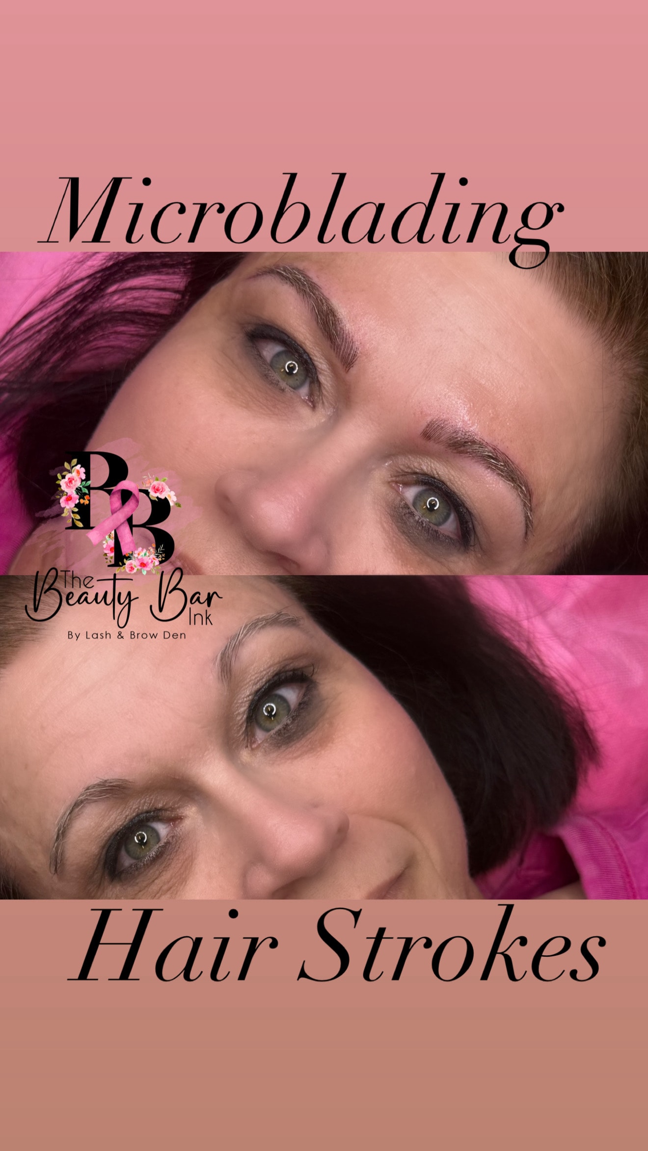 Microblading hair strokes before and after promo