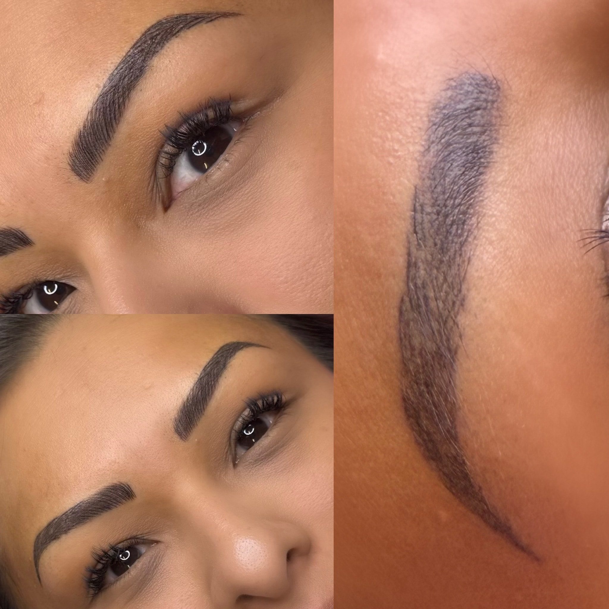 Nano brows multiple angles and close up